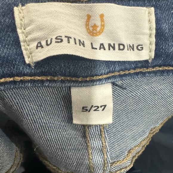 Austin Landing Star Studded Flare Jeans SZ 5/27 Blue Bling Boho Festival Y2K - Picture 8 of 9